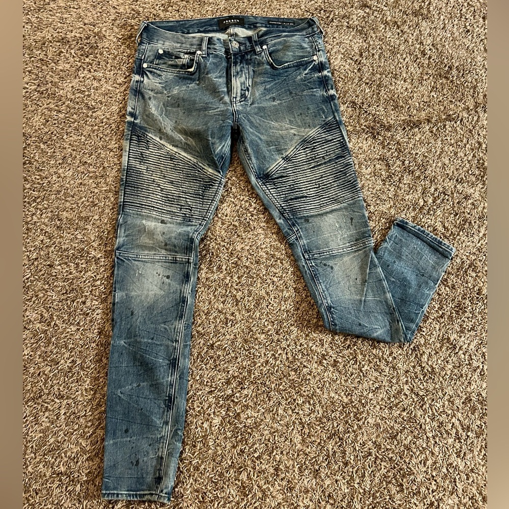 Pacsun distressed biker jeans